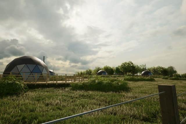 The proposed glamping plans for a site off Bent Lane, Darley Dale.