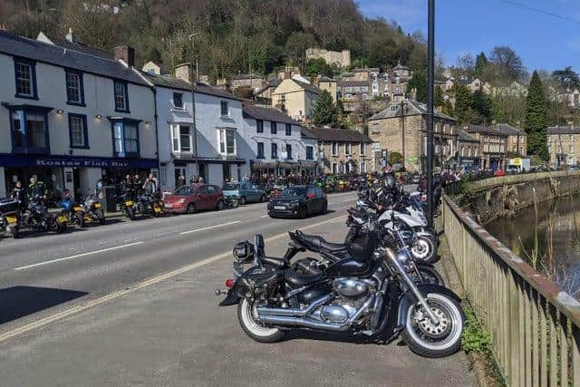 Matlock Bath was busy at the weekend as the public ignored social distancing advice. Picture posted by Derbyshire Roads Policing Unit on Twitter.