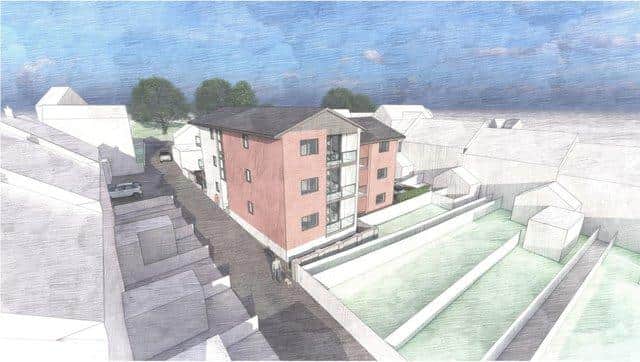 Dovedale Property released this artist's impression of its original plans for 3a Wharf Lane in Chesterfield.