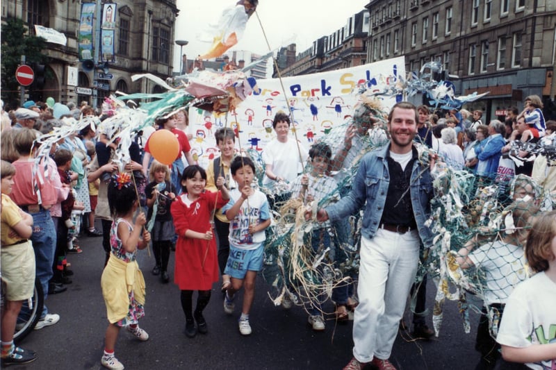 The Lord Mayor's Parade outside the Town Hall, Sheffield in 1993
