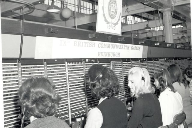 Calls from all over the world were connected at the special telephone exchange set up for the duration of the Games.