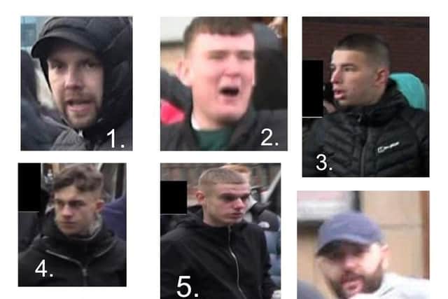 Officers wish to speak with seven men - some of whom may be from Derbyshire.