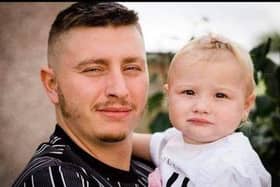 Billy Pearson, 26, of Holmewood, with his daughter Sapphire.