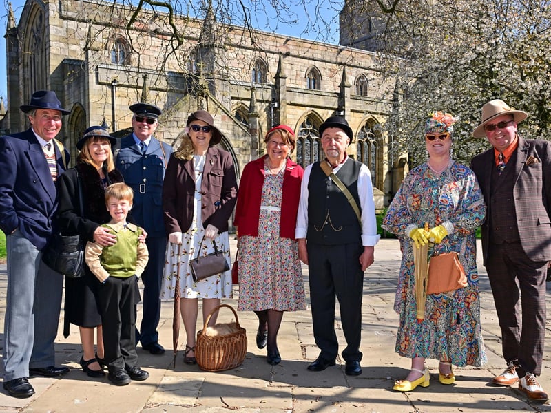 Thousands of people visited the town centre today for a fun-filled event as Chesterfield was transported back to the 1940s for the day.