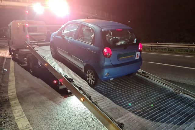 The driver of a Chevrolet Matiz was caught unsupervised while only holding a provisional licence in Pleasley, Derbyshire.