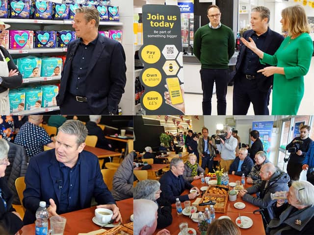 Leader of the Labour Party Keir Starmer met with local residents in Ripley to hear their experiences of the cost of living crisis during a tour at Co-op store.