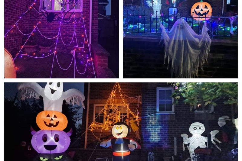 Eleri Thompson has made a frightfully good job of turning her home into a haunted house - with giant pumpkin, vampire mummy. Spooktacular effort!