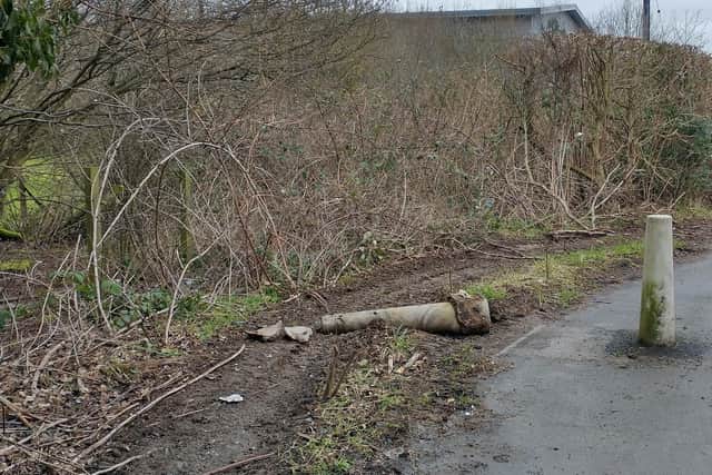 A foot path which joins Wood Lane and Meadow Lane in Shirebrook was criminally damaged.