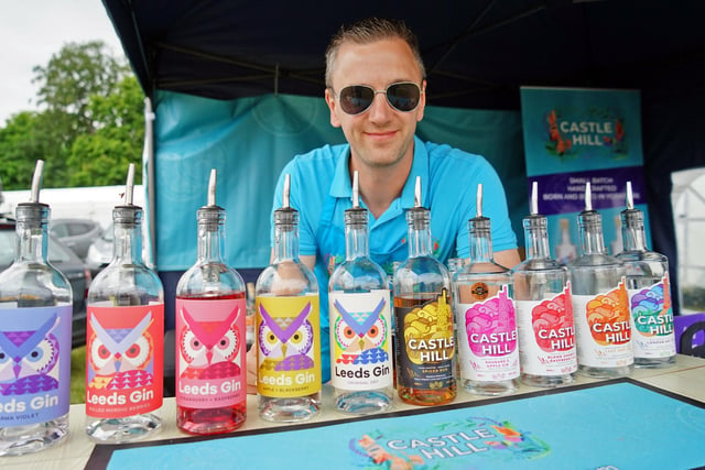The Great British food festival returns to Hardwick Hall. Tom Clark from Castle Hill distillery.