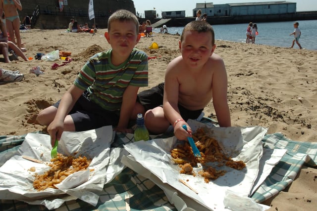 Fish and chips on a red hot day. What could be better?