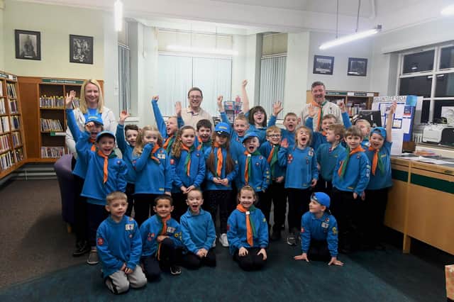 Twenty four Woodhouse Beavers took part in the event at the library, which is due to move to a new base.