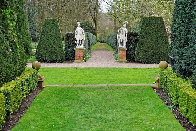 Marble sculptures on show in the spectacular grounds.
