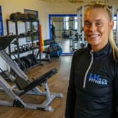 Lauren Hardy, owner of LH Fitness, in the new gym in Hasland.