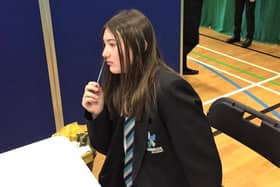 Shirebrook Academy student Alexia Cordon takes her Covid-19 test this week after the school welcomed back pupils – but they warned it will be many months before the school is back to normal.
