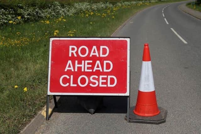 The A61 is closed this morning due to a crash