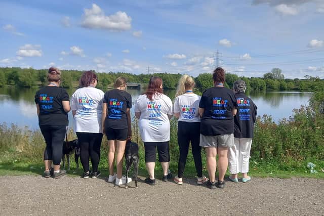 Claire Baron, Macey's mum and  Jade Bushell, a diabetes sufferer, have organised a charity walk in Chesterfield last Sunday to raise awareness and collect funds for JDRF charity.