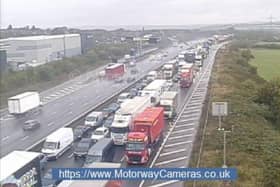 Traffic monitoring website Inrix has reported that Slow traffic is building up on M1 Southbound from J29A A6192 Erin Road (Markham Vale / Bolsover) to J29 A617 (Chesterfield / Mansfield). This is due to an accident earlier today.