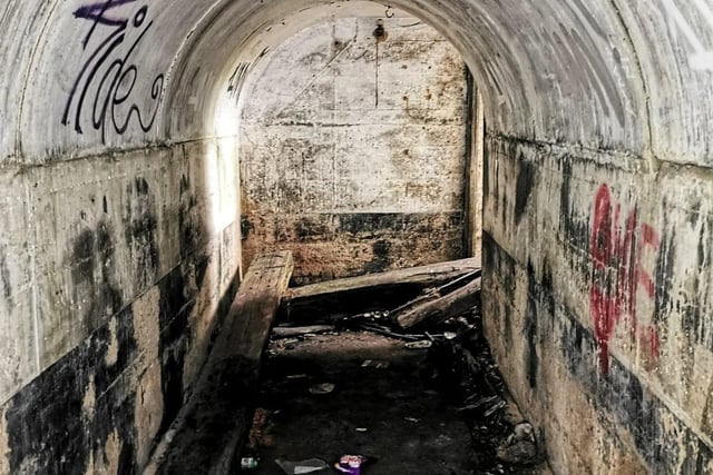 Lost Places & Forgotten Faces said the tunnels were “quite muddy, slippy and overgrown with nettles and thorns.”
