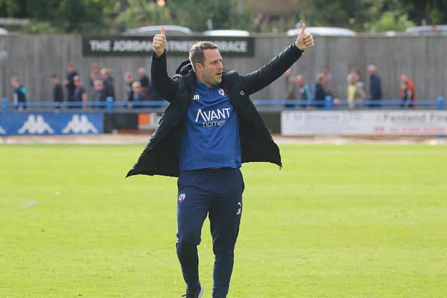 James Rowe took charge of his 50th game as Chesterfield manager on Tuesday night.