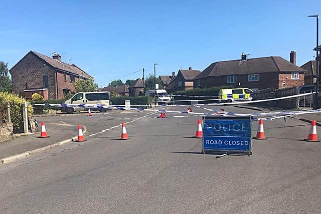 Roads cordoned off in Ripley after incident this morning.