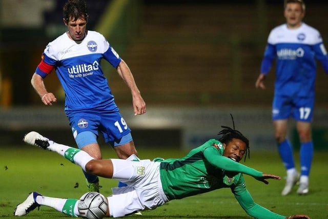 Central midfielder Danny Hollands in action for Eastleigh.