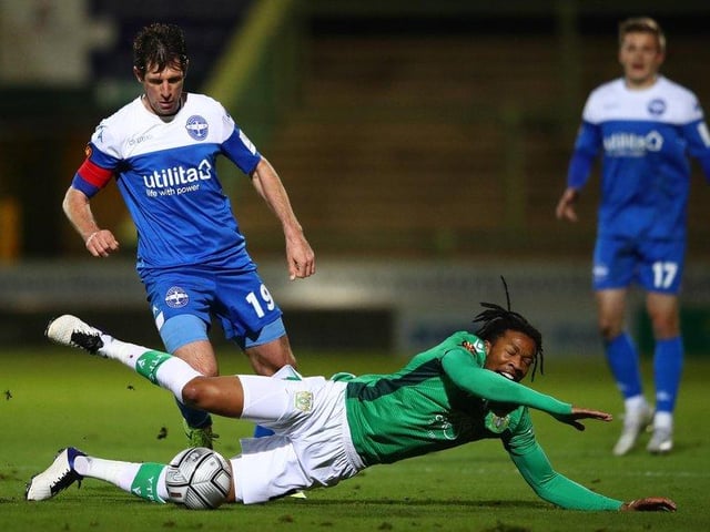 Central midfielder Danny Hollands in action for Eastleigh.