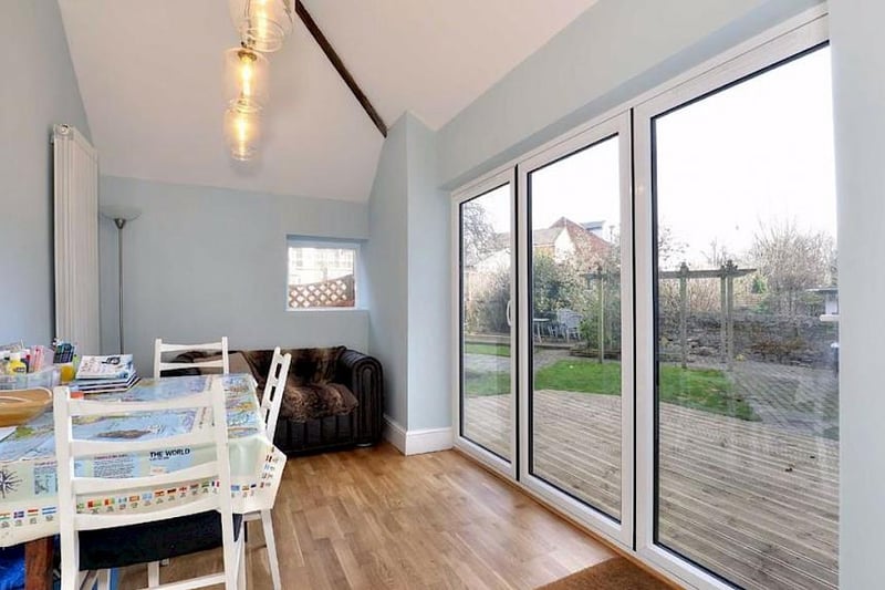 The extended kitchen diner has bi-fold doors to the rear garden.