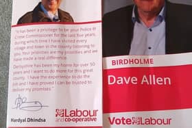 This was the leaflet posted through Chesterfield residents' doors.