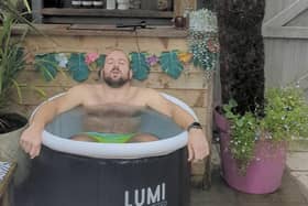 James is taking an ice bath in the garden every day in December to try and raise money for Sheffield Children's Hospital. So far he has raised over £1,000.
