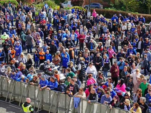 Spireites fans turned out in great numbers for the parade.