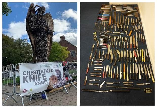 A range of potentially deadly weapons were taken off the streets during the Knife Angel’s visit.