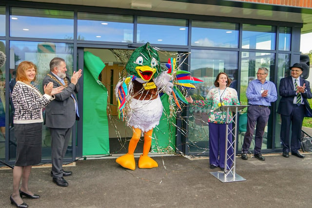 Webster the duck opens the doors to the Wellbeing Hub!