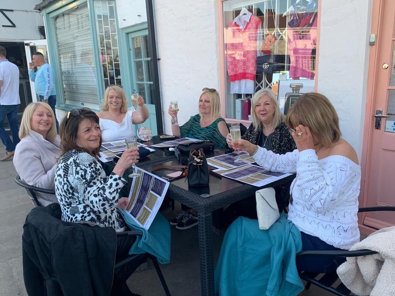 Karen Fairgrieve and friends at The Town House, Bawtry.