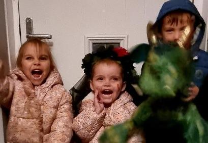 Portia Bowman posted this photo of children excited for Halloween.