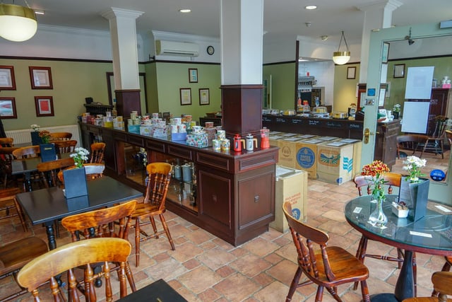 The cafe is housed within the Northern Tea Merchants shop on Chatsworth Road, Chesterfield.