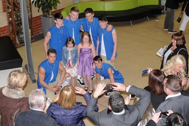 Award-winning Hartlepool dance crew Ruff Diamond pictured with two young fans at the Best of Hartlepool Awards seven years ago. Does this bring back happy memories?