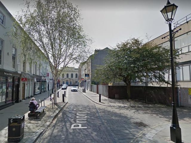 There were at least 11 cases of criminal damage and arson reported near Priory Place.