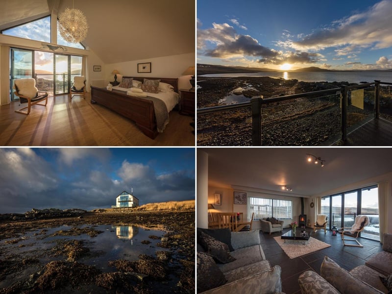 Offering luxury in Glenmore on the Isle of Skye, Tigh Bata has incredible sea views from both the living area and balcony. There are three double bedrooms and one twin room, providing comfortable sleeping arrangement for numerous combinations of six people - couples, friends and family. Book at www.booking.com.