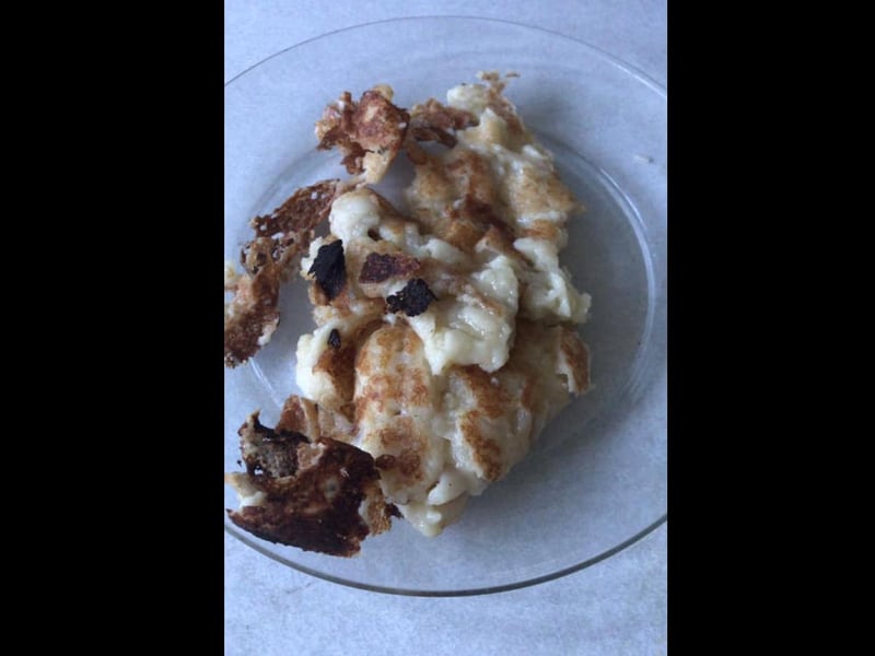 Clearly, Kirsty's Pancake Day didn't quite go as planned