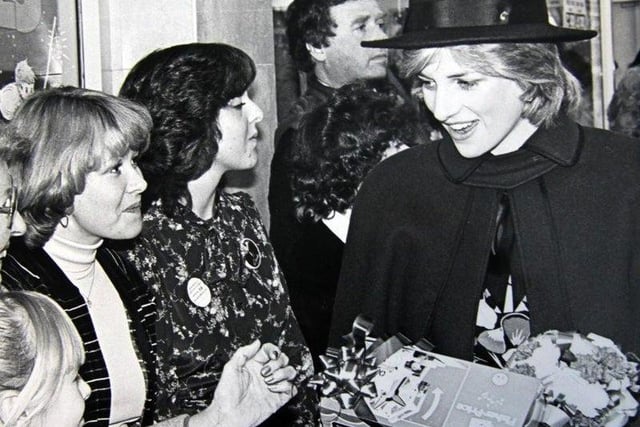 Princess Diana received gifts from fans when she visited Chesterfield in 1981.