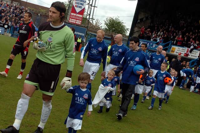 Tommy Lee in the final match at Saltergate against Bournemouth in 2010.