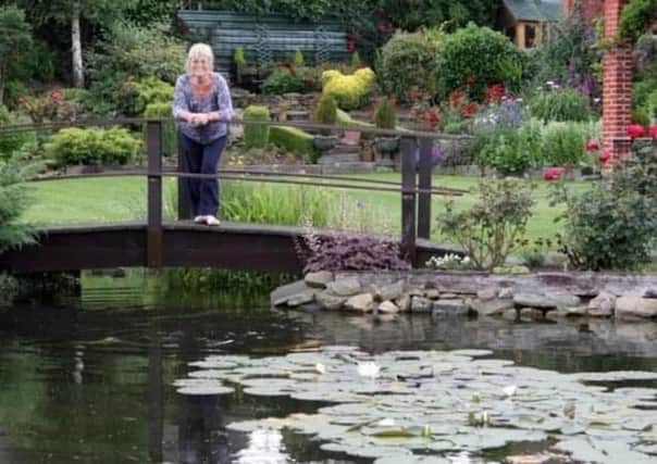 Wendy Taylor in her beautiful garden at The Paddocks, Manknell Road, Whittington Moor, Chesterfield.