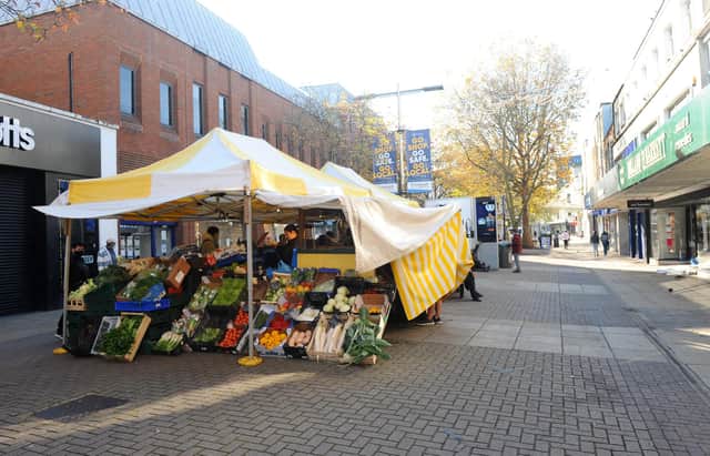 The market in Commerical Road. Picture: Sarah Standing (051120-7687)