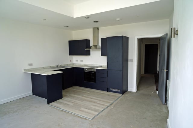 All of the apartments incorporate open plan living spaces and modern kitchens.
