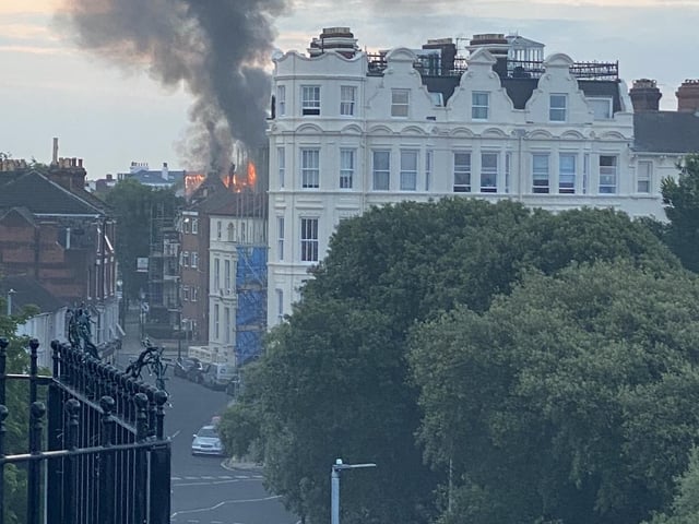 Fire in Kent Road, Southsea. Picture: Dan Peachey