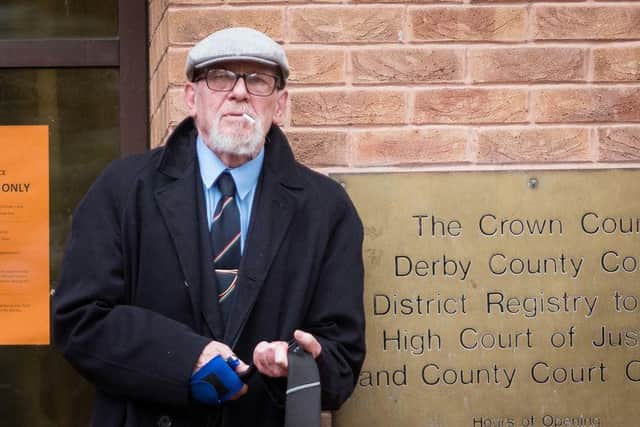 Nigel Clark outside Derby Crown Court during his trial