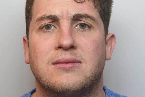 Luke Booker, 31, held up a terrified worker at the Wingerworth store on June 8 with a one-inch carpet knife