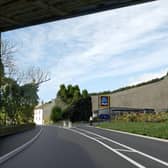An architects' image of how the Aldi would look travelling south from Matlock town centre on Dale Road. (Image: Aldi)
