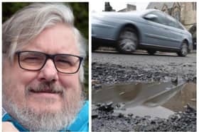 Chesterfield man Adrian Rimington says his car was damaged by a pothole earlier this year.