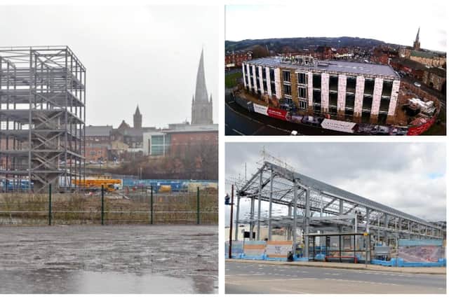 New offices are under construction at Chesterfield Waterside, on part of the Donut roundabout and opposite the Proact Stadium on Sheffield Road.
